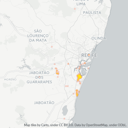 51160-000 Mapa de calor de densidad empresarial