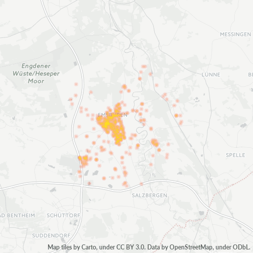 Heatmap für plz 48488
