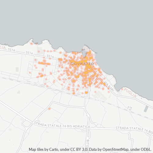 Mappa di calore per cap 70054