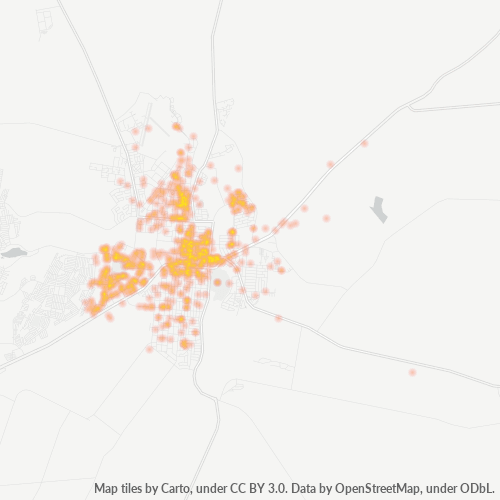 2520 Hittekaart vir Besigheidsdigtheid