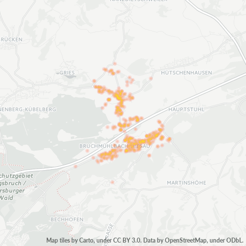 Heatmap für plz 66892