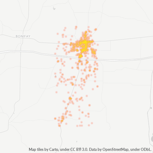 32428 Business Density Heatmap