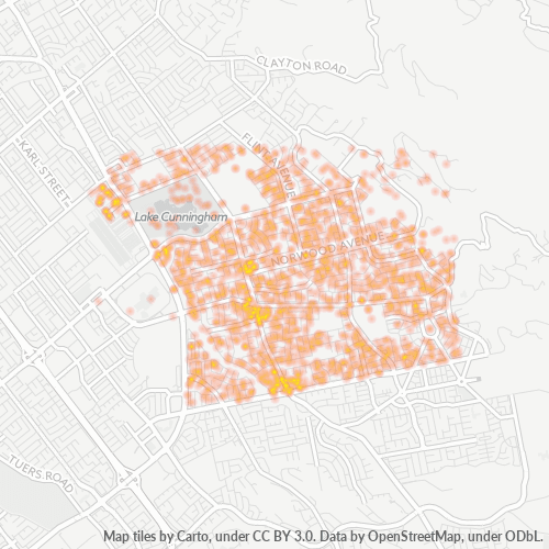 95148 Business Density Heatmap