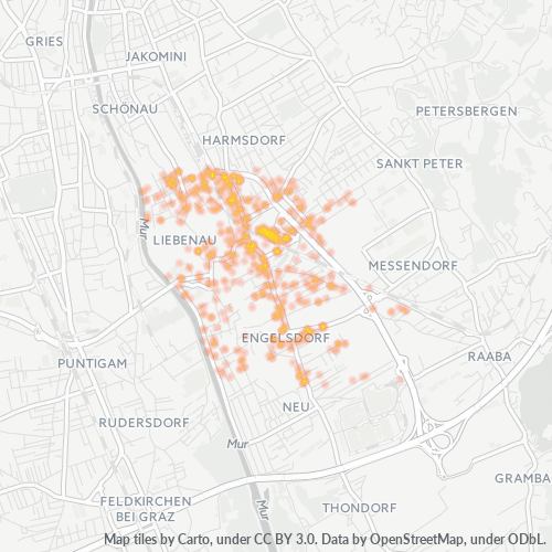 Heatmap für postleitzahl 8041