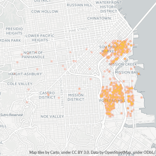 94106 Business Density Heatmap