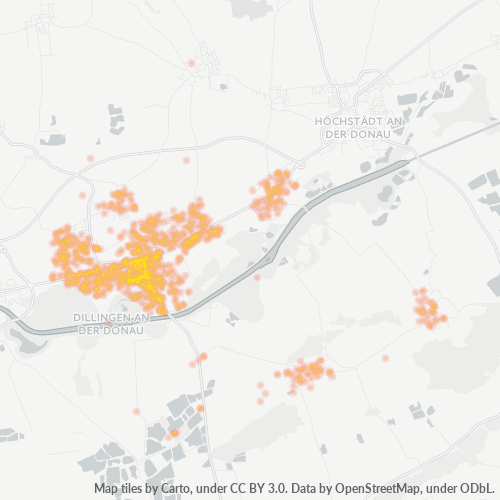 Heatmap für plz 89407