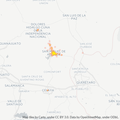 37700 Mapa de calor de densidad empresarial