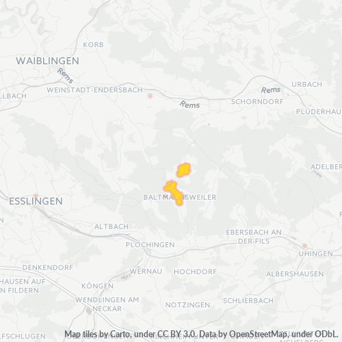 Heatmap für plz 73666
