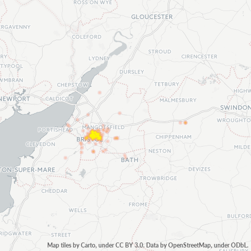 BS5 Business Density Heatmap