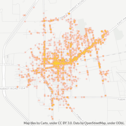 78332 Business Density Heatmap