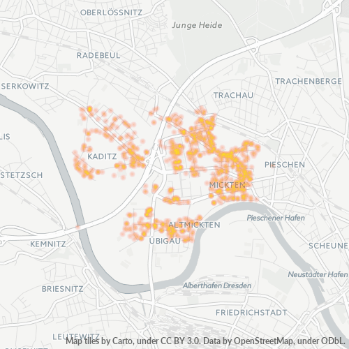 Heatmap für plz 01139