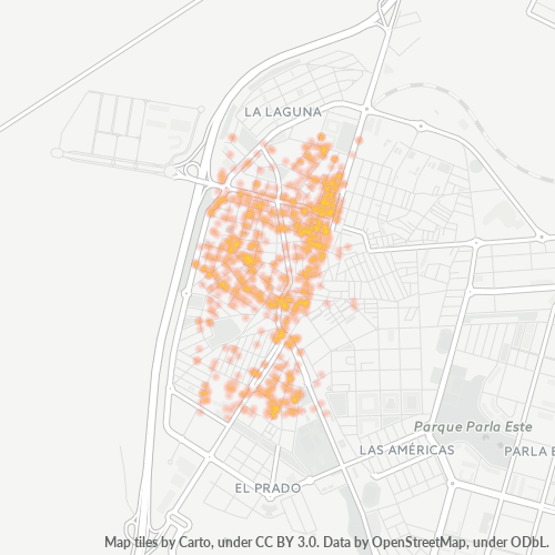 Mapa de calor para código postal 28981