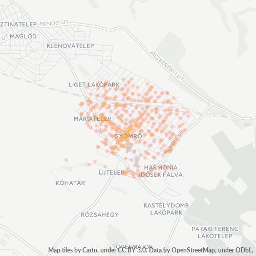 2230 Vállalati sűrűségi térkép