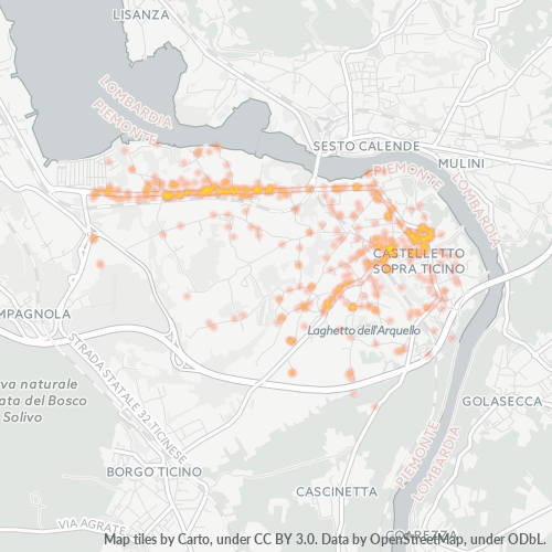 28053 Mappa di concentrazione per la densità di aziende