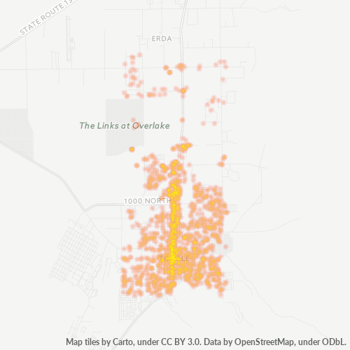 84074 Business Density Heatmap