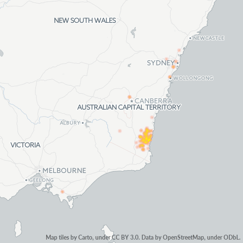 2550 Business Density Heatmap