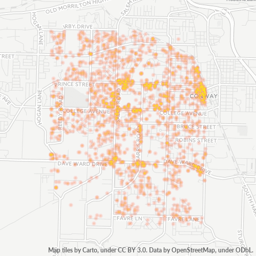 72034 Business Density Heatmap