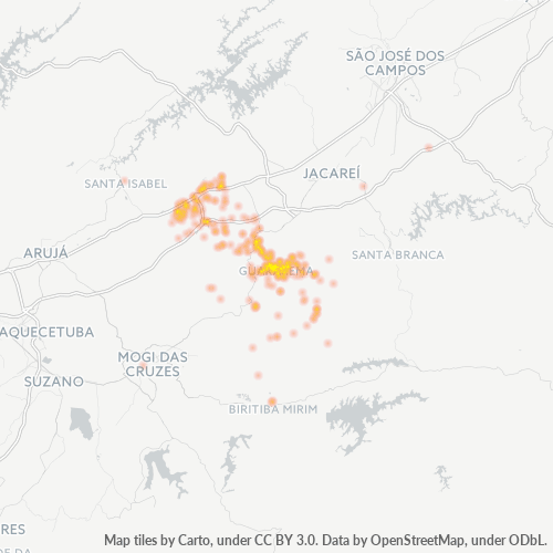 08900-000 Mapa de calor de densidad empresarial