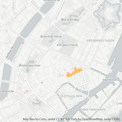 1100 Heatmap over forretningstæthed