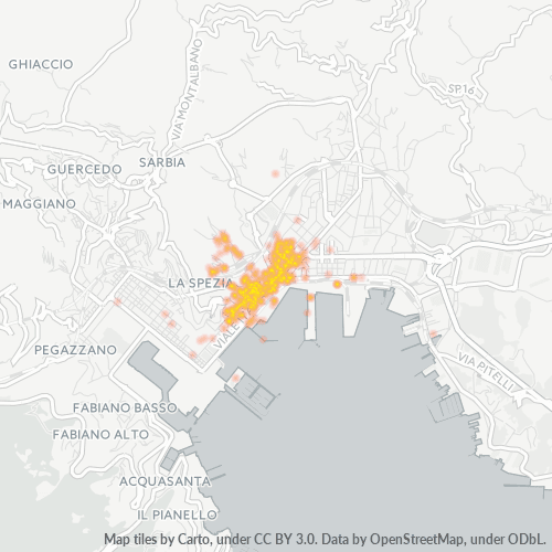Mappa di calore per cap 19124