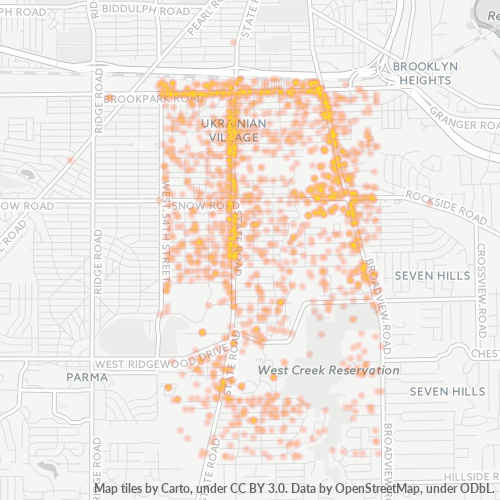 44134 Business Density Heatmap