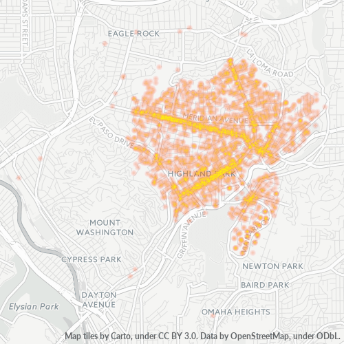 90042 Business Density Heatmap
