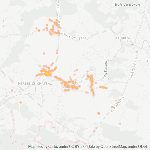 Heatmap voor postcode 6567