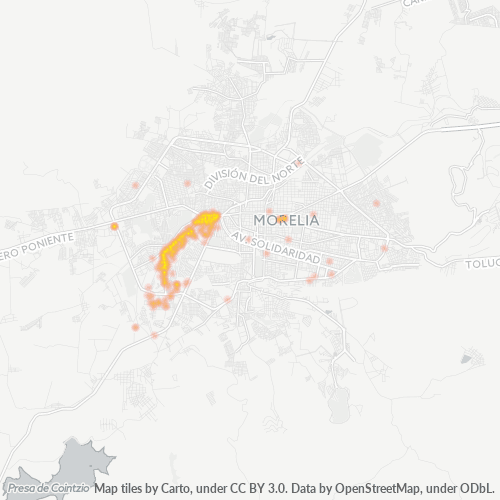 58190 Mapa de calor de densidad empresarial