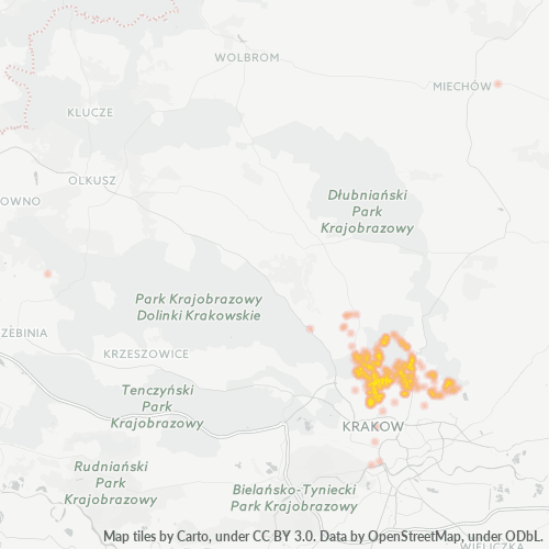 32-087 Mapa intensywności działalności gospodarczej