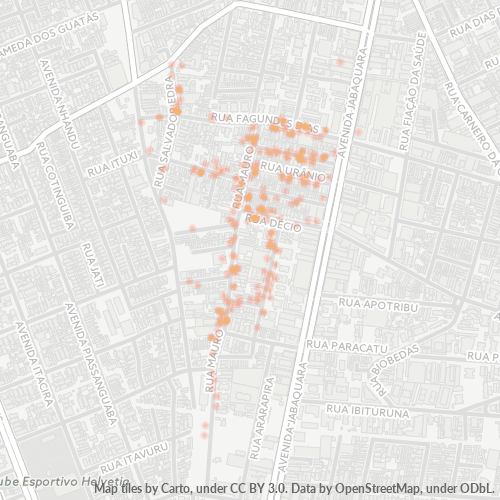 04055-000 Mapa de calor de densidad empresarial