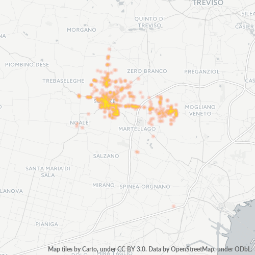 Mappa di calore per cap 30037