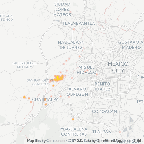 52786 Mapa de calor de densidad empresarial