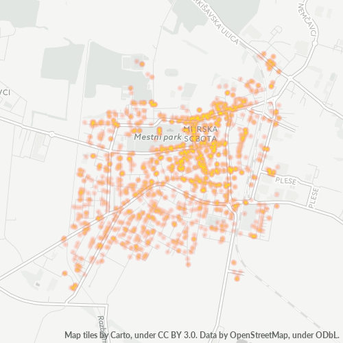 9000 Zemljevid gostote poslovanja