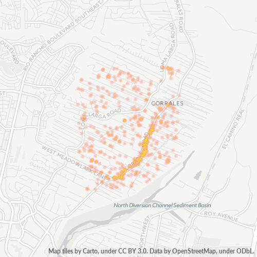 87048 Business Density Heatmap