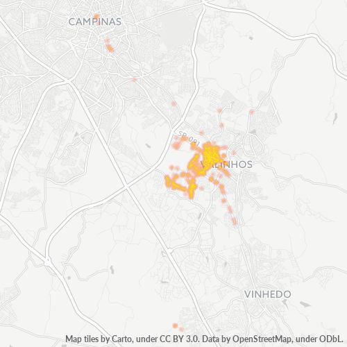 13271-000 Mapa de calor de densidad empresarial