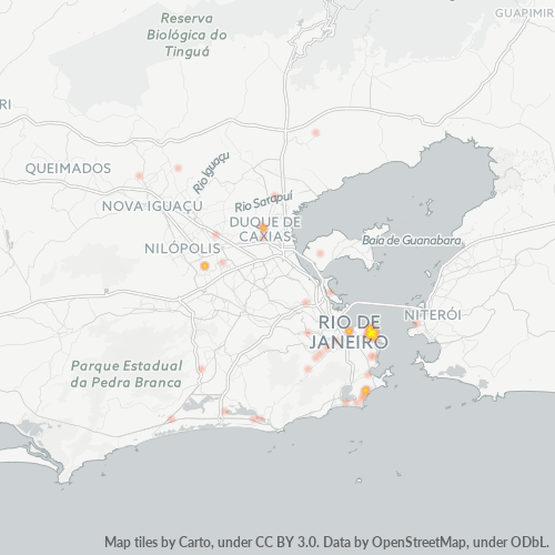 20050-000 Mapa de calor de densidad empresarial