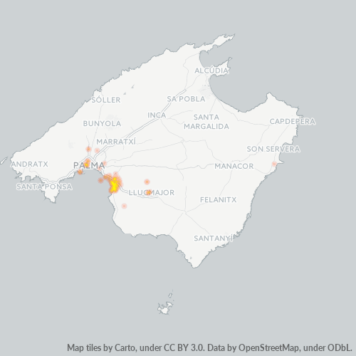07600 Mapa de calor de densidad empresarial