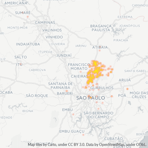 07600-000 Heatmap de Densidade da Empresa