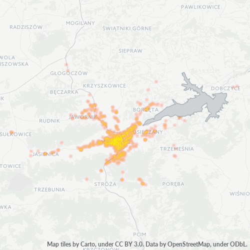 32-400 Mapa intensywności działalności gospodarczej