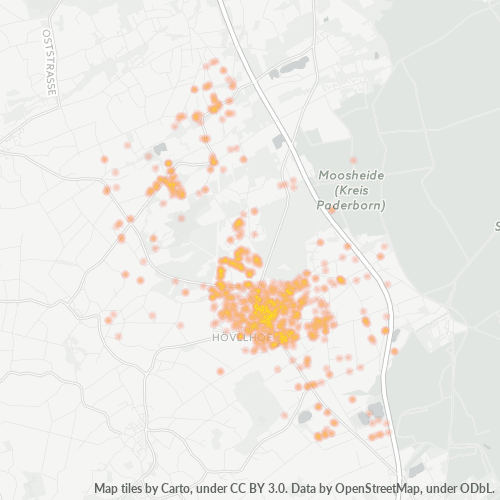 Heatmap für plz 33161