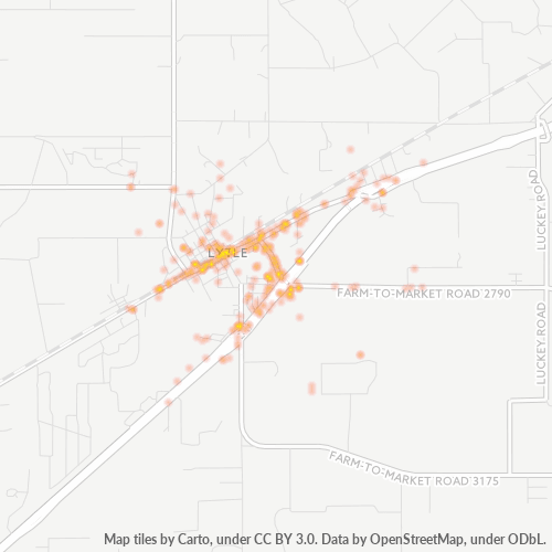 78052 Business Density Heatmap