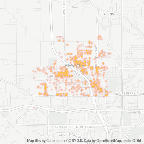 52233 Business Density Heatmap