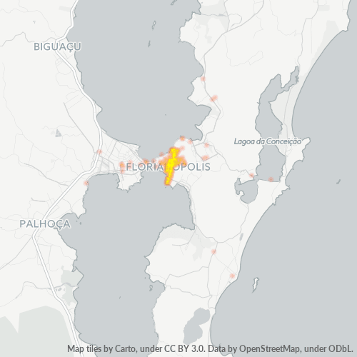 88020-000 Mapa de calor de densidad empresarial