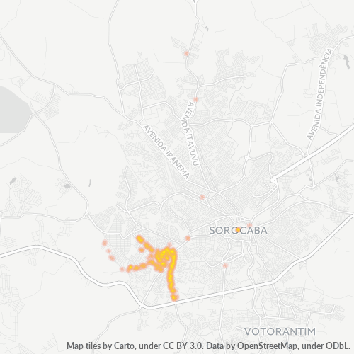 18050-000 Mapa de calor de densidad empresarial