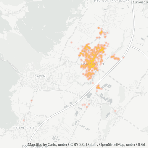 Heatmap für postleitzahl 2514