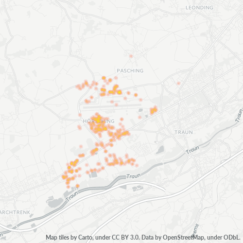 Heatmap für postleitzahl 4063