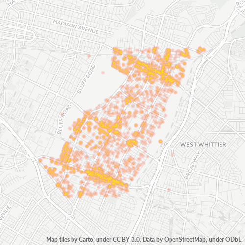 90660 Business Density Heatmap