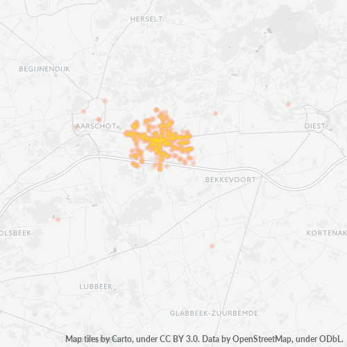 Heatmap voor postcode 3202