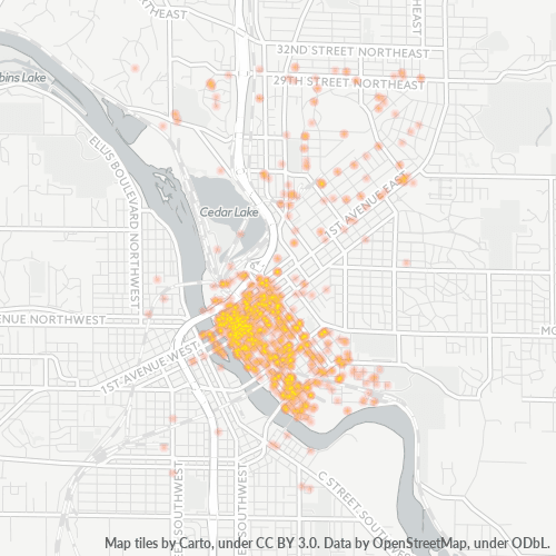52401 Business Density Heatmap