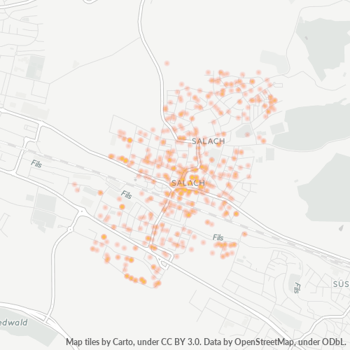 Heatmap für plz 73084